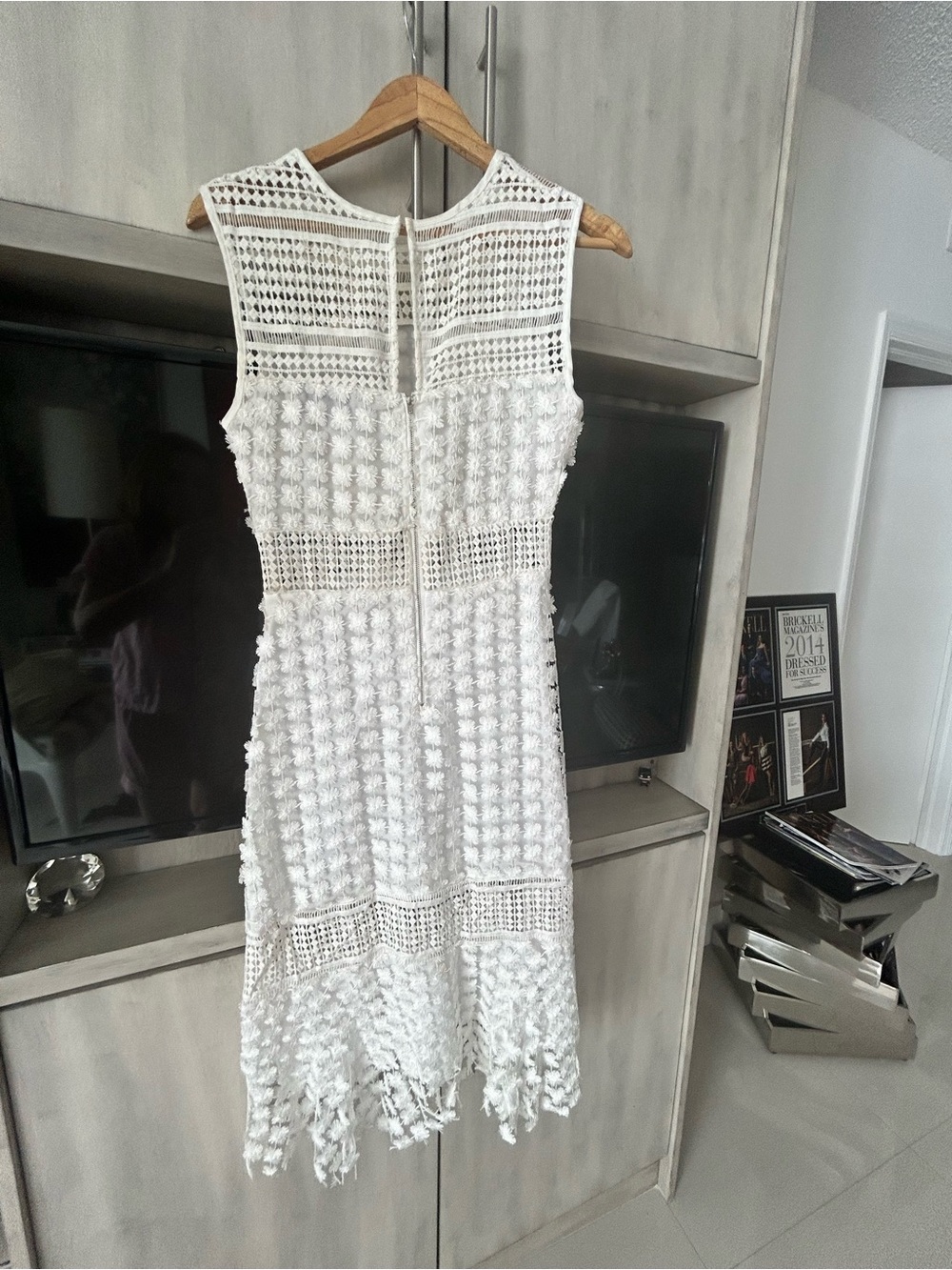 Style Mafia - White Textured Crochet lace Dress S - Picture 8 of 13